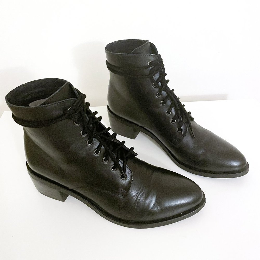 Jeffrey Campbell Zephyr Leather Lace Up Ankle Boots (Women) Size EU 41, US 10